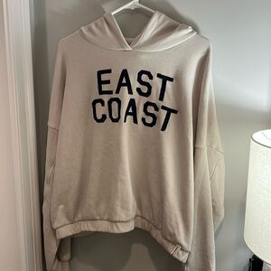 NWOT One Ocean East Coast Cropped Hoodie Sweatshirt - Size XL